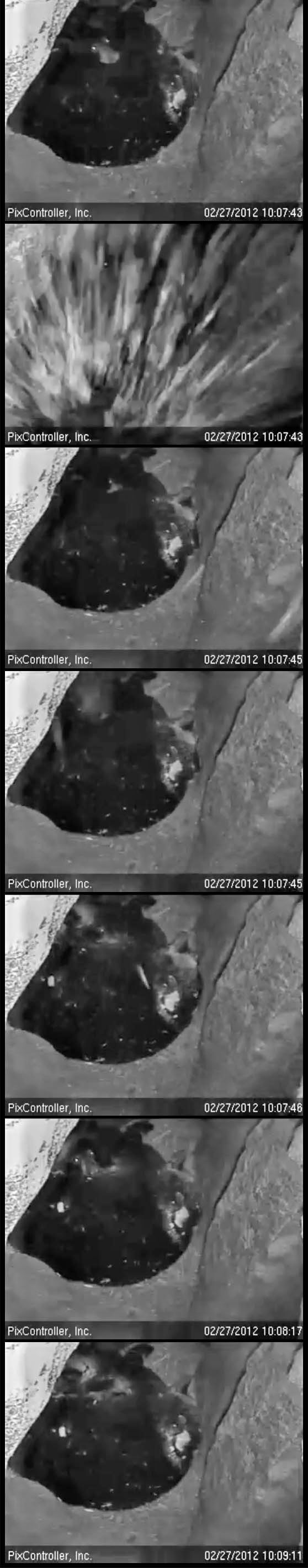 Snow plops on Faith's head - Feb 27, 2012