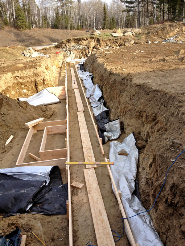 Foundation form for front of addition - Nov 16, 2012