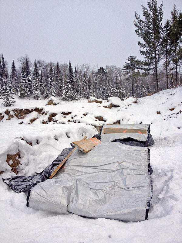 Blankets cover concrete as it cures - Nov 27, 2012