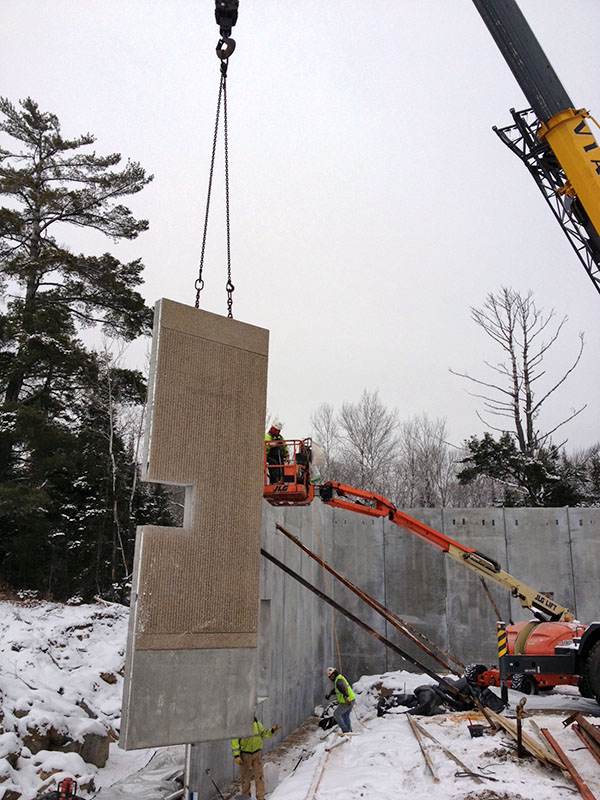 Wall section lowered - Dec 20, 2012