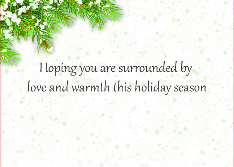 inside of holiday card