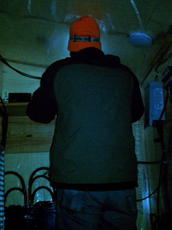 Jim fixing Jewel den cam glitch - Jan 8, 2012