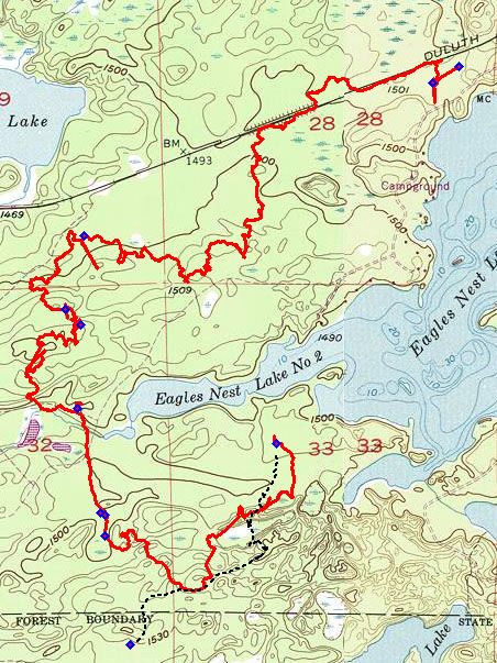 14-hour walk with June - Aug 5, 2004 (no longer her territory)