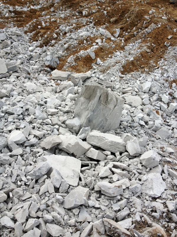 Bedrock shattered by the blast - Nov 8, 2012