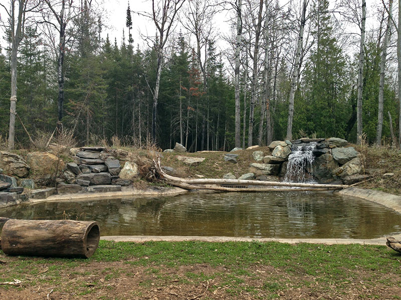 Main waterfall working