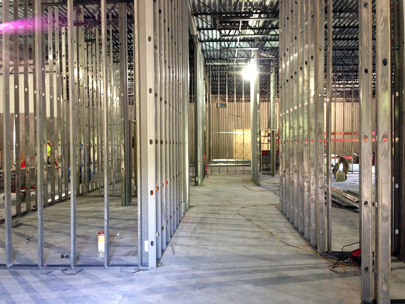 Rooms take shape in new addition