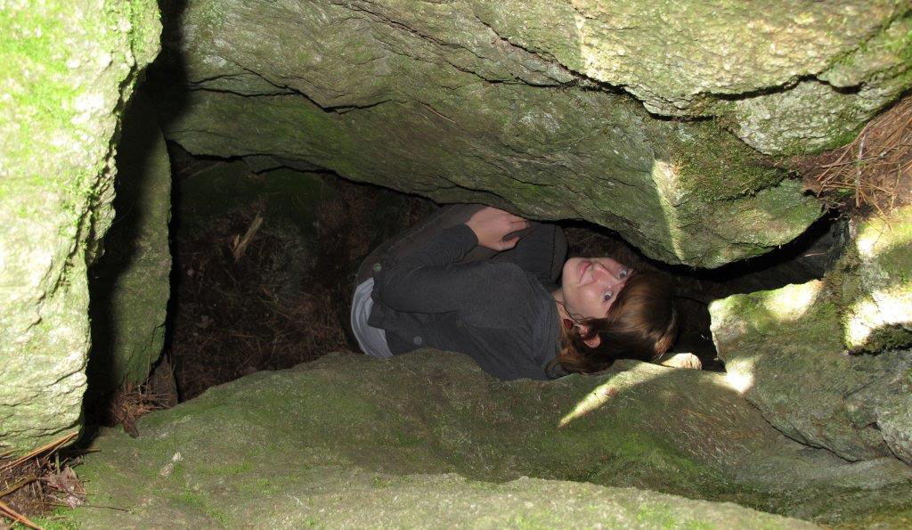 Raina in Lily's rock den