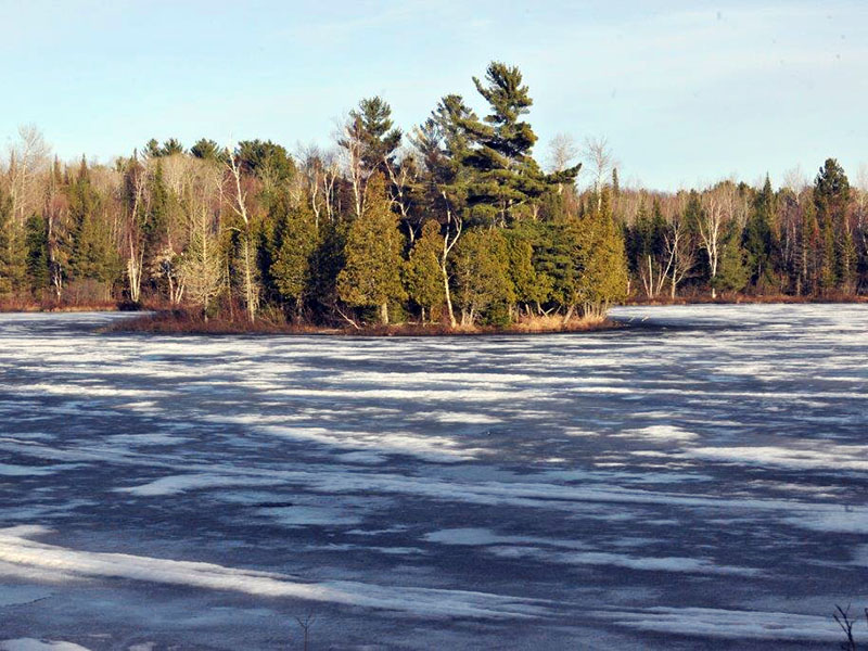 Ice turning black on Eagles Nest Lake One