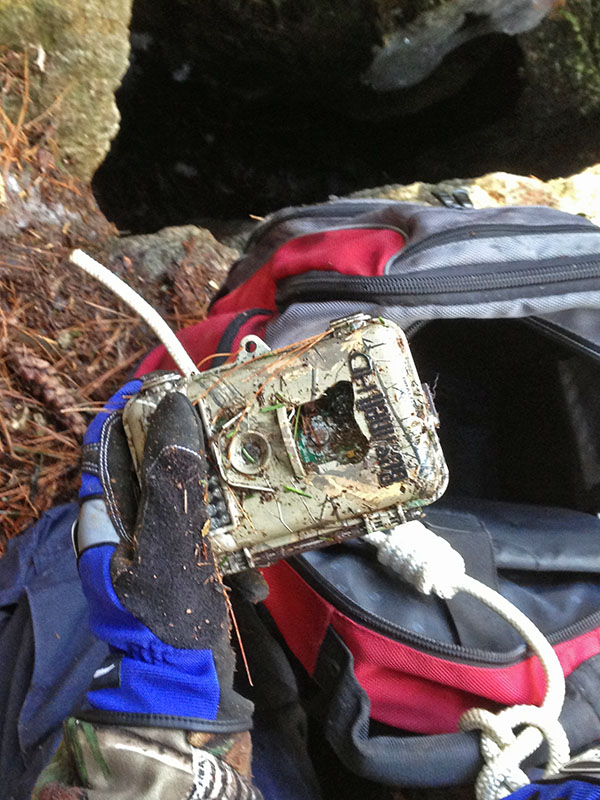 Trashed trail cam