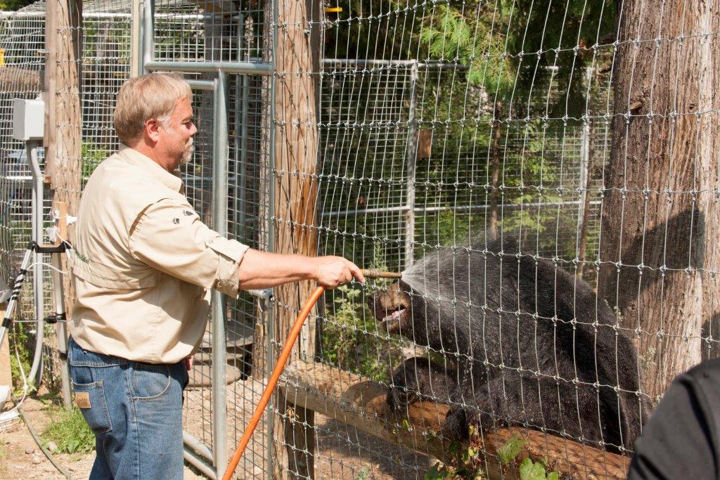 Ted gets a shower