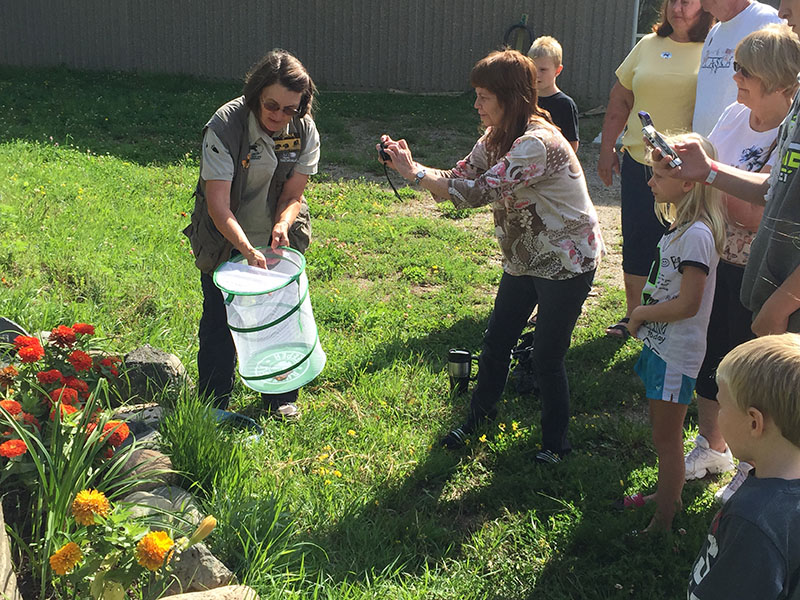 Donna Rogers teaching about monarchs