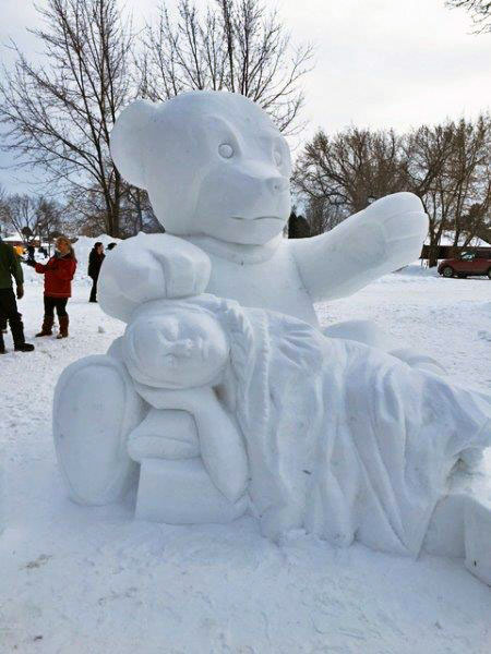 Bear Snow Sculpture