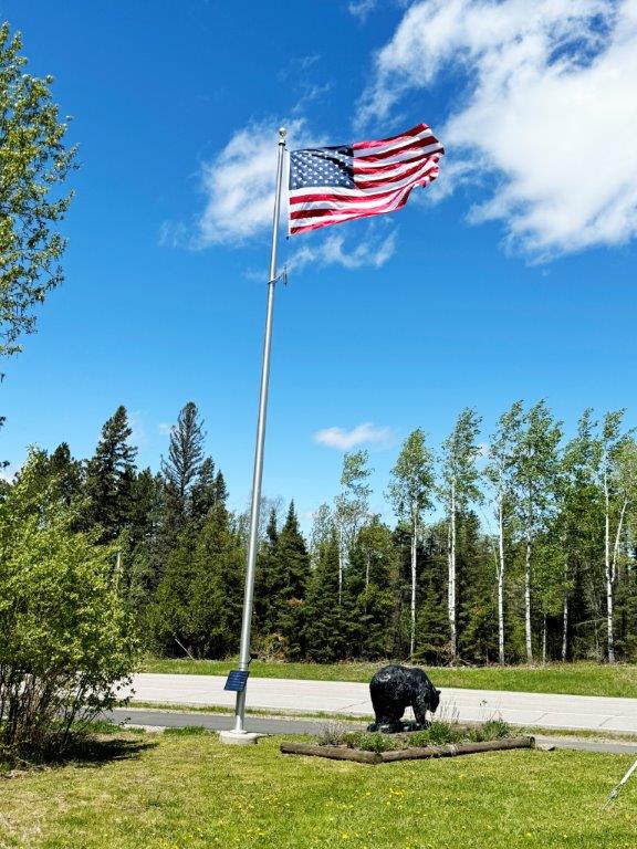 Flag at Bear Center
