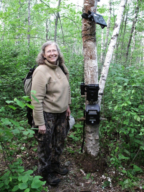 Sue and trail cameras - June 14, 2010